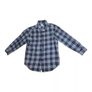 Rags Land 90s Vintage Blue Checkered Button Up Sz 7/8